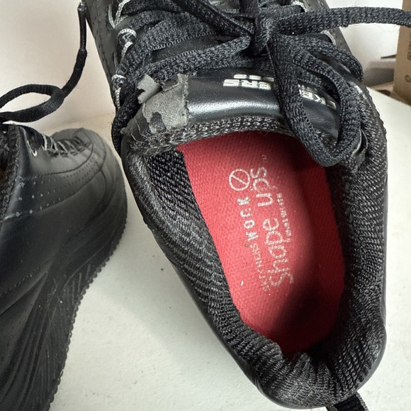 Skechers Work Shoe Men's Sz 9 Shape Ups Work Walking Black Leather Non-Slip - Picture 9 of 15